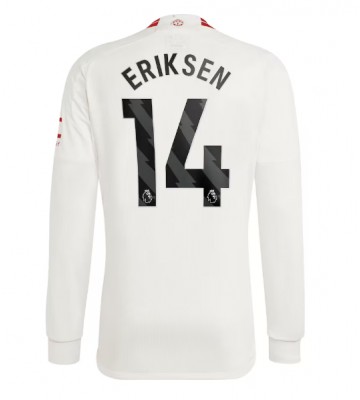 Lacne Muži Futbalové dres Manchester United Christian Eriksen #14 2023-24 Dlhy Rukáv - Tretina